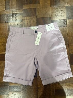 Topman Stretch Chino Shorts - Light Lavender